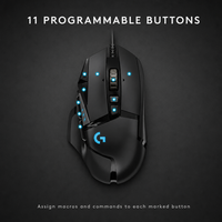 Ratón para Juegos Logitech G502 HERO 11 con Botones Programables, Perfiles G Shift Integrados, Retroiluminación RGB, Cableado, Ergonómico, para PC y Portátil