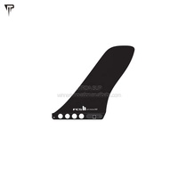 Aileron de planche de surf de course JTRDA de forme droite, type américain, fixation par vis, 10 pouces, système d'aileron US en PVC, pour SUP gonflable, noir