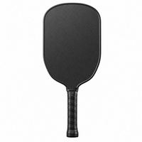 Raquette de pickleball de 14 mm avec surface texturée, matériau hybride, poignée longue robuste, design sans bordure en carbone 18K