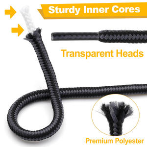 WEGOODZF Lacets de chaussures d'extérieur à rayures athlétiques personnalisés de haute qualité Embouts en plastique Chaussures de travail Bottes Randonnée Marche Lacets de chaussures - Product Image 3