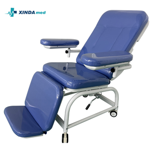 Luxury Hospital Adjustable Patient Recliner <strong>Blood</strong> Donor Chair PU Leather Foldable Aluminium Handrail <strong>for</strong> <strong>Hemodialysis</strong> - Product Image 1
