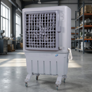 Refroidisseur d'air autonome en plastique durable Desert Electric, garantie 1 an, réservoir 100L, zone de refroidissement 2500 pieds carrés, coussin alvéolé, pour hôtels - Product Image 3