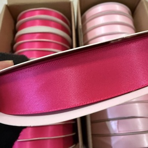 Pita Satin Dua Sisi Warna Burgundy <span class=keywords><strong>Pink</strong></span> Biru Ukuran 7/8 inci (22mm) Langsung dari Pabrik OKAY - Product Image 2