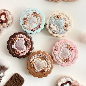 Fleur connaît la chérie ours soie Satin gaufré doux léger Blush velours finition naturel <span class=keywords><strong>facile</strong></span> couleur visage Cookie fard à joues - Product Image 2