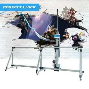 Hoàn hảo laser-thủy tinh kim loại gỗ gốm hình ảnh 3D máy in phun tường máy phun/3D sơn tường máy