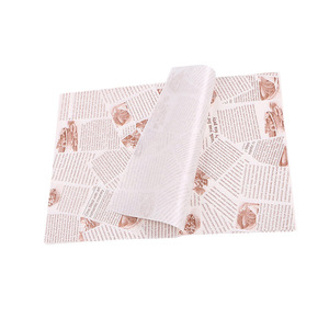 Greaseproof <strong>Freezer</strong> <strong>Paper</strong> Burger Sandwich Sheets Printing Custom Size Food Wrap <strong>Paper</strong> - Product Image 4