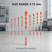 Foret multifonction compact à pointe en carbure pour verre, maçonnerie, carrelage, marbre – Perçage rapide – Outil professionnel OEM