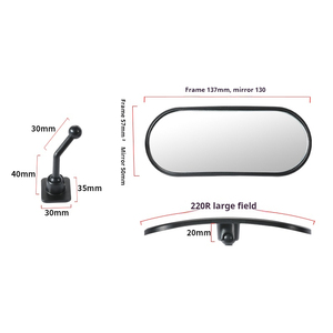New <b>Car</b> Interior Rearview <b>Mirror</b> with Wider Visual Range Easy-to-Use ABS Glass Side <b>Mirror</b> for Back Seat for Watching Babies - Product Image 3