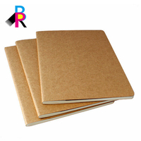 2020 Venta caliente reciclaje suave tapa costura vinculante marrón en blanco de papel kraft cuaderno con espiral