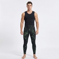 Combinaison de plongée en néoprène 5 mm à cellules ouvertes pour homme, veste et bas de combinaison longs