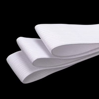 Rouleau de sangle élastique tricotée haute élasticité, bande élastique en polyester et caoutchouc pour la couture, accessoires pour vêtements et sangles de fitness