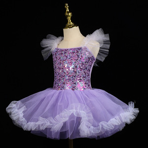 Vestido de Ballet Profesional para Niñas, Tutú de Princesa con Lentejuelas de Pequeño Cisne, Disfraz Adorable para Actuaciones Escénicas - Product Image 3