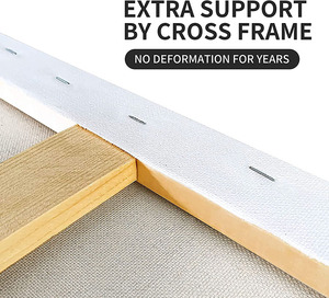 Bview Art-<span class=keywords><strong>lienzos</strong></span> preestirados <span class=keywords><strong>de</strong></span> algodón para pintura <span class=keywords><strong>al</strong></span> óleo y acrílica, en blanco, grande, 24x36 pulgadas - Product Image 2