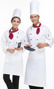 Hoge Kwaliteit Unisex Chef Uniform Hotel Keuken Werkkleding Korte Mouwen Chef Restaurant Uniform Koken Shirt Jas + Hoed + schort - Product Image 3