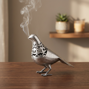Decorative Metal Bakhoor <b>Burner</b> with Bird Design for Home Fragrance <b>Incense</b> Burning and Luxury Tabletop Home Decor - Product Image 6