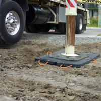 Patins de support pour camions-citernes, antidérapants, résistants à l'usure, en polyéthylène (PE), haute capacité de charge, usinés CNC