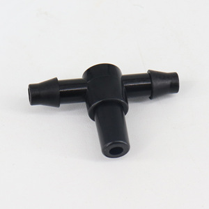 Conector en T de 6 mm y 1/4 de pulgada para tubo de riego por goteo, unión de tubería de agua, acoplamiento negro para invernadero y jardinería - Product Image 3