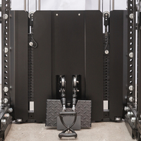 2026 Rack d'entraînement intégré haut de gamme en acier réglable, type Smith, avec poulie fonctionnelle, station d'entraînement pour exercices Pec Fly et Lat Pulldown