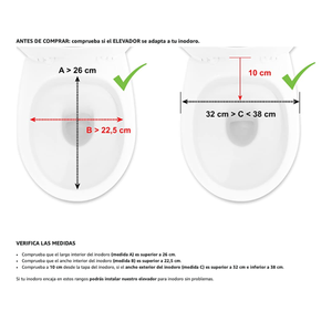 Soft Toilet Seat Riser (10 cm) with Armrest Frame, Toilet Seat Riser for Adults with Bathroom <b>Grab</b> <b>Bars</b> KMINA - Product Image 3