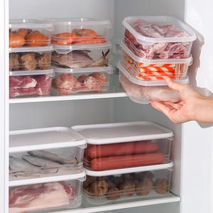Contenedores Organizadores de nevera de plástico transparente XJH, contenedores de preparación de comida para llevar reutilizables aptos para microondas y lavavajillas para uso moderno en la <span class=keywords><strong>cocina</strong></span> - Product Image 2