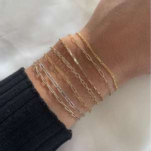 לוטוס מותאם אישית 9k 14k <span class=keywords><strong>18k</strong></span> זהב אמיתי מוצק נייר כריכה רכה שרשרת שרשרת כבלים - Product Image 3