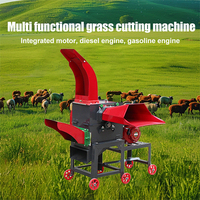 Machine à couper l'ensilage, la paille et la fourrage, puissante, à essence ou diesel, pour l'alimentation animale, la ferme et la transformation des herbes.