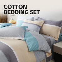 Vente en gros de draps de lit personnalisés en coton 100% - Ensemble de literie 4 pièces - Housse de couette - Taille King Size - Taille Queen Size - Taille Full - Super doux - Luxe