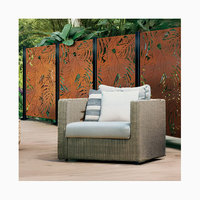 Clôture en métal découpée au laser sur mesure avec motif optionnel, treillis et portails de jardin en aluminium