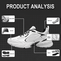 Semelle extérieure personnalisée en MD+TPU haute élasticité, durable, antidérapante et résistante à la déchirure pour chaussures de sport de course en gros