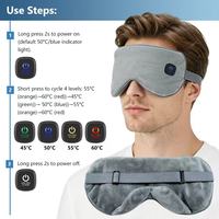 Masque oculaire chauffant sans fil rechargeable par USB, appareil portable pour soulager les yeux