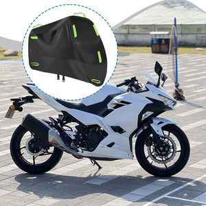 Housse de moto personnalisée avec logo, imperméable, en polyester Oxford, protection UV, anti-poussière, disponible en noir/argenté, tailles XL XXL - Product Image 2