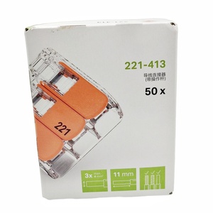 Connettore a morsetto a pressione 221 - <span class=keywords><strong>Serie</strong></span> 221-412/413/415/420 - Connettori per cavi a 2, 3, 5, 10 poli - Terminali da 4 mm - <span class=keywords><strong>Serie</strong></span> 221 - Product Image 1
