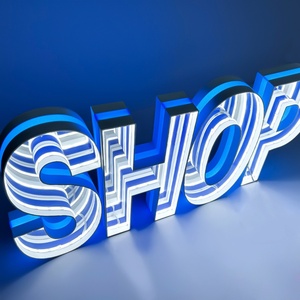 Custom 3D Infinity <b>Mirror</b> <b>Acrylic</b> Letters & Numbers Hotel Sign with 2700K Warm White LED Lighting - Product Image 2
