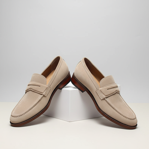 Zapatos Planos Formales e Informales de Cuero Genuino de Alta Calidad para Hombre 2026, con Punta Cuadrada, Estilo Slip-On, Venta al Por Mayor - Product Image 1