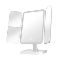 Vente en gros de miroirs de maquillage de table avec chargement USB miroirs de beauté portables pour application de maquillage