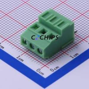 KF128H-3.81-3P <b>Screw</b> Terminal <b>Block</b> Through hole Component (THT),P=3.81mm Connector 1x3P 3.81mm Green Through Hole - Product Image 1