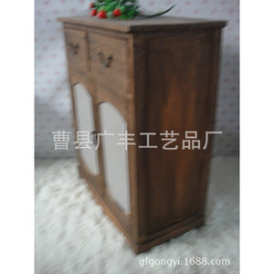 Wooden <b>Shoe</b> Cabinet 2 Drawer 2 Door Country Style <b>Storage</b> <b>Shoe</b> <b>Rack</b> - Product Image 1