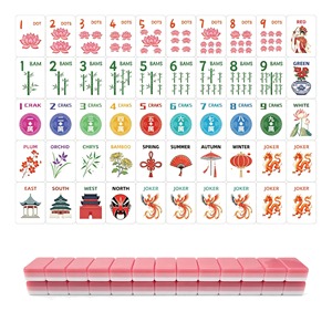 Juego de Mahjong de Lujo, Tesoro Nacional de China, Portátil, con Fichas de Acrílico de 4 Capas, Impresión UV Grabada, <span class=keywords><strong>para</strong></span> Juegos de <span class=keywords><strong>Casino</strong></span> - Product Image 1