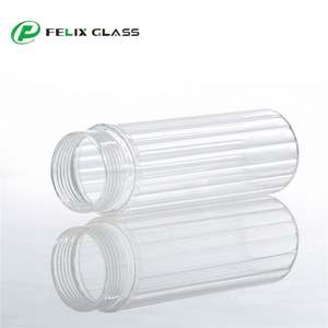 Lustres cylindriques modernes personnalisables en verre borosilicate soufflé à la main pour intérieur, éclairage de plafond transparent fait main résistant à la chaleur - Product Image 5