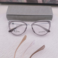 Gafas de Lectura con Montura Completa, Diseño Geométrico Moderno, Estilo Ojo de Gato, Ligeras, Unisex, para Todas las Formas de Rostro, Estilo Coreano