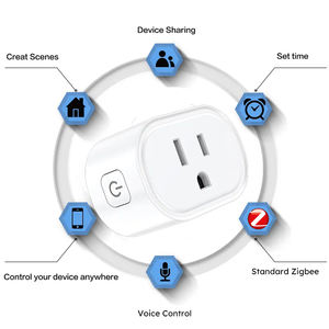 AGSHOME <span class=keywords><strong>Prise</strong></span> intelligente Zigbee US, fiches de <span class=keywords><strong>prise</strong></span> intelligente 16A/2400W, <span class=keywords><strong>prise</strong></span> intelligente fonctionne avec <span class=keywords><strong>Philips</strong></span> <span class=keywords><strong>Hue</strong></span>, EWelink, Alexa, Hey Google - Product Image 2