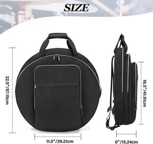 Muestra gratis Cymbal Bag con rueda, doble capa 22 '' - 24" Cymbal Case con divisores grandes de 6mm y tirador - Product Image 5