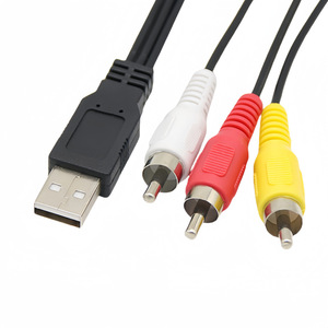 สายเคเบิลยูเอสบีเป็น 3RCA ตัวแปลงวิดีโอ AV แบบตัวผู้เป็นตัวเมียสำหรับการเชื่อมต่อกล่องรับสัญญาณทีวี - Product Image 4