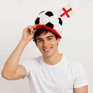 Novedades del Día <span class=keywords><strong>de</strong></span> San Jorge, <span class=keywords><strong>Gorro</strong></span> <span class=keywords><strong>de</strong></span> Fútbol <span class=keywords><strong>de</strong></span> Peluche con la Bandera <span class=keywords><strong>de</strong></span> Inglaterra para Fanáticos del Fútbol, MH-0687 - Product Image 1