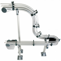 Ascenseur flexible de pince de PVC de-vitesse réglable pour des usines de boisson matériel de ceinture d'acier inoxydable pour la vente au détail de magasin d'alimentation