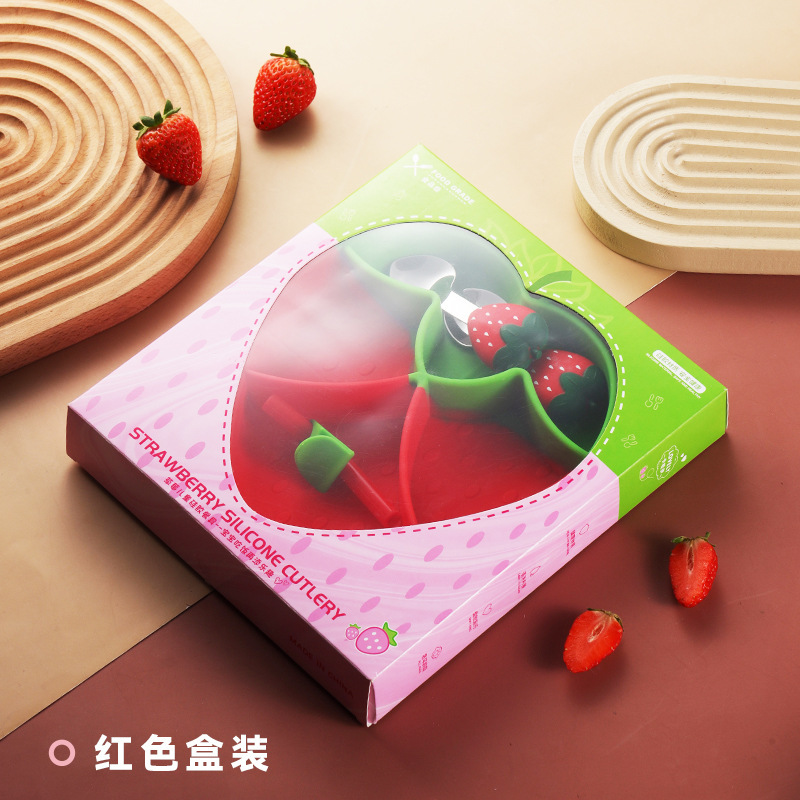 Juego de platos de fresa (5 piezas)