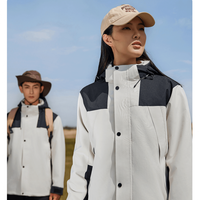Veste de pluie 3-en-1 pour la randonnée et le camping, imperméable, coupe-vent, épaisse, coupe-vent personnalisée, veste softshell unisexe