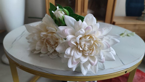 Flores de Seda Grandes y Populares, Crisantemo Blanco, Dalia Mexicana, Zinnia, <span class=keywords><strong>Margarita</strong></span> de 100 cm para Decoración de Funerales, Bodas, Hoteles, Tiendas y Hogares - Product Image 2