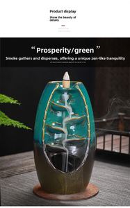 Wholesale Ceramic Backflow Burner Waterfall <b>Incense</b> <b>Cone</b> Holder Home Decor - Product Image 4