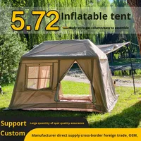 Tente de toit gonflable imperméable pour camping, auvent quatre saisons, colonne d'air Oxford chaude, toit gonflable entièrement automatique 2.6x2.2x1.7m